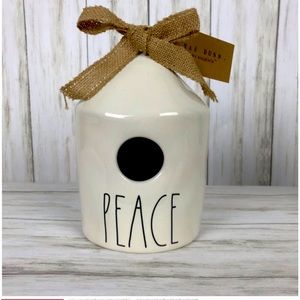 Rae Dunn PEACE bird house NWT